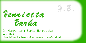 henrietta barka business card